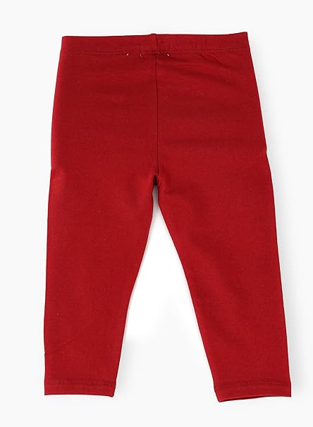 Jelliene Soft & Comfortable Cotton Leggings - Red - Laadlee