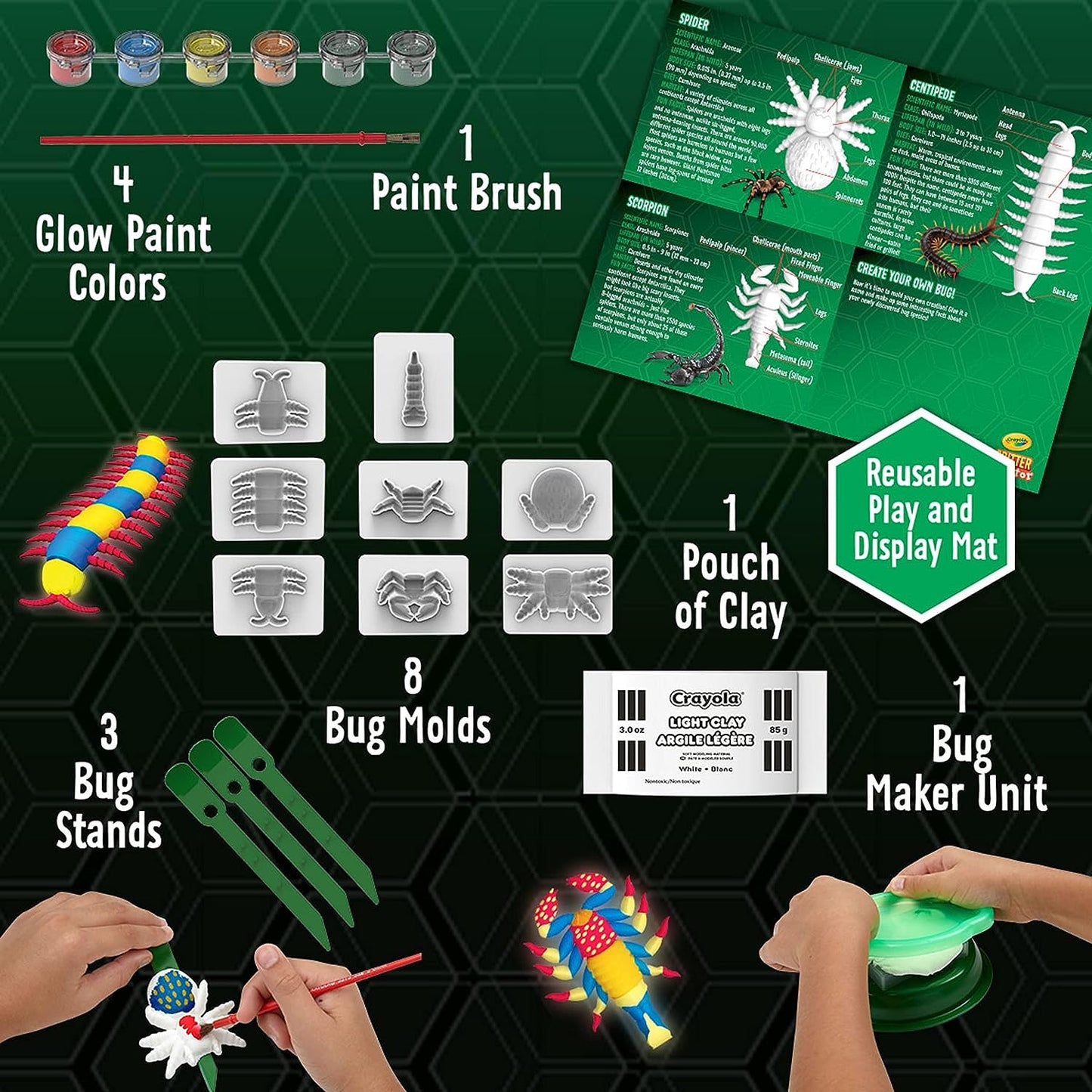 Crayola Critter Creator Glow Bugs Art Kit