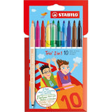 Stabilo Sketch Pen Trio 2 In1 - Pack of 10