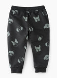 Jam All Over Printed Jogger Pants - Black - Laadlee