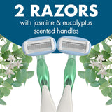 BIC Soleil Escape 5-Blade Women's Razor Rose & Magnolia Scented Handle & Almond Oil Moisture Strip