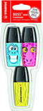 Stabilo Boss mini Funnimals Highlighter Pen - Pack of 3