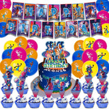 Brain Giggles Space Jam Movie Inspired Birthday Party Decoration Set - 52 Pcs