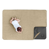 Ubbi Padded Floor Mat & Washable Musline Cover - Taupe