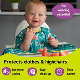 Tidy Tot Cover & Catch Bib Short Sleeve - Dancing Zebras