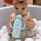 Dr. Brown's Narrow Sippy Straw Bottle with Silicone Handles - Green - 250ml - Laadlee