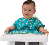 Tidy Tot Cover & Catch Bib Short Sleeve - Dancing Zebras