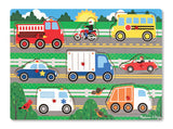 Melissa and Doug Wooden Peg Puzzle - Vehicles