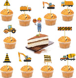 Brain Giggles Construction Theme Birthday Decorations for Kids - 57 Pcs