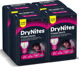 Huggies DryNites Pyjama Pants, 3-5Y, Bed Wetting Diaper, Girl, 16-23 kg, 4 x Jumbo Packs - 64pcs