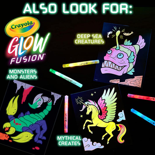 Crayola Deep Sea Creatures Glow Fusion Marker Coloring Set