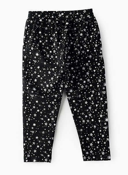 Jelliene All Over Printed Knit Sweat Pants - Black Stars - Laadlee