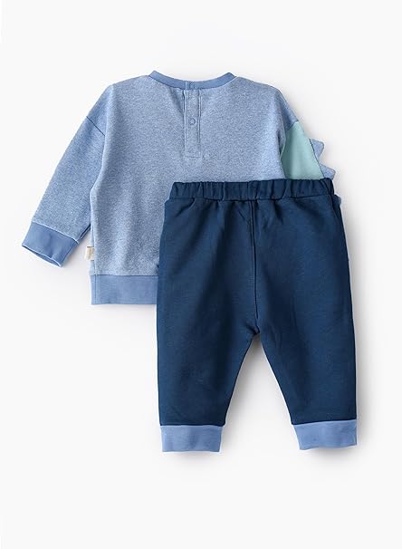 Elegant Kids Long Sleeve T-Shirt and Pyjama Set - Dino - Laadlee