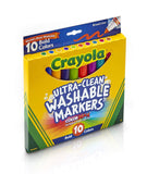 Crayola Ultra Clean Washable Bold Broad Line Markers - Pack of 10 - Laadlee