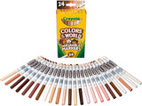 Crayola Fine Line Washable Skin Tone Markers - Pack of 24 - Laadlee