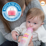 Dr. Brown's PP Narrow Options+ Bottle To Sippy Starter Kit 250ml - Pink Hearts - Laadlee