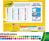 Crayola Ultra-Clean Washable Fine Line ColorMax Markers - Pack of 40 - Laadlee