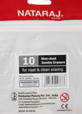 Nataraj Non-Dust Jumbo Eraser Pack Of 10Pcs
