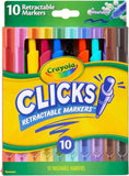 Crayola Super Clicks Retractable Markers - Pack of 10 - Laadlee