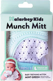 Malarkey Kids Munch Mitt Teething Mitten Triangles - Mint Green - Laadlee