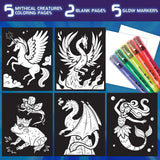 Crayola Mythical Creatures Glow Fusion Marker Coloring Set - Laadlee