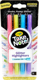 Crayola Take Note Glitter Highlighters - Pack of 4 - Laadlee