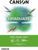 Canson Graduate Drawing Pad A3 30 Sheets 160GSM White Paper