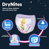 Huggies DryNites Pyjama Pants, 3-5Y, Bed Wetting Diaper, Girl, 16-23 kg, 4 x Jumbo Packs - 64pcs