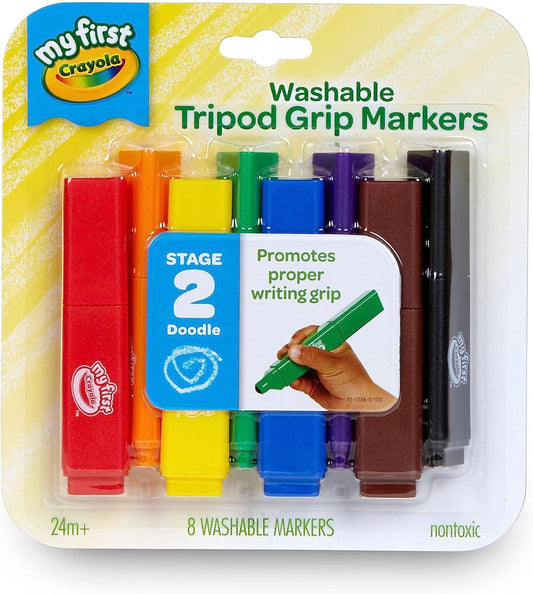 Crayola My First Tripod Washable Markers - Pack of 8