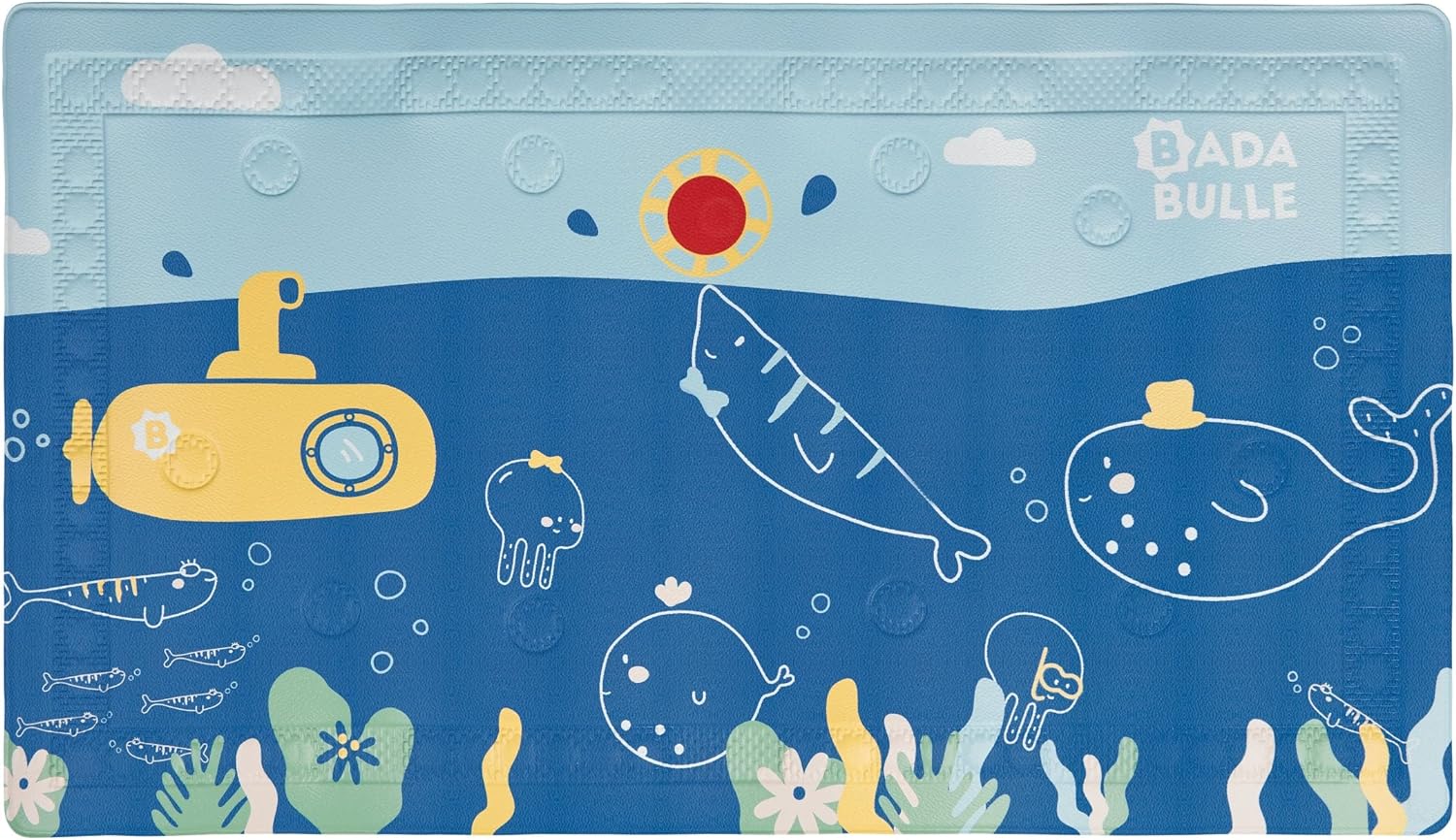 Badabulle Non-Slip Bath Mat with Temperature Indicator - Laadlee