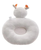 Tiny Hug Newborn Baby Breathable Flat Round Pillow - White