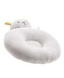 Tiny Hug Newborn Baby Breathable Flat Round Pillow - White