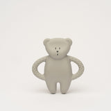 Moonie Natural Rubber Teether Bear - Gray