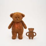 Moonie Natural Rubber Teether Bear - Caramel
