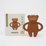 Moonie Natural Rubber Teether Bear - Caramel