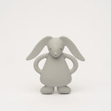 Moonie Natural Rubber Teether Bunny - Silver