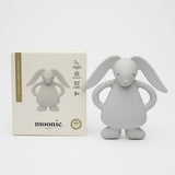 Moonie Natural Rubber Teether Bunny - Silver
