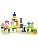 Viga Wooden Blocks City - 75Pcs