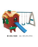MYTS Mega Kids 3 In 1 Playhouse With Slide And Swings