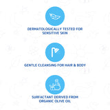 Friendly Organic Perfume Free Baby Shampoo & Body Wash - 400ml - Laadlee