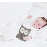 Babyjem Cherry Seeds Filled Velvet Colic Owl Pillow - Grey