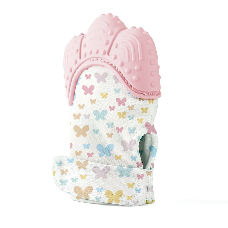 Babyjem Baby Tooth Scarifying Gloves Butterfly - Pink - Laadlee