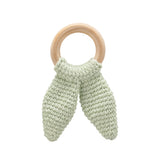 Babyjem Amigurumi Wooden Ring Teether - Green - Laadlee
