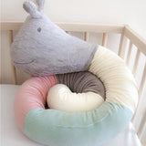 Babyjem Caterpillar Positioner Velvet Pillow -Multicolor - Laadlee