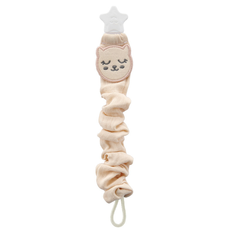 Babyjem Cat Pacifier Holder - Peach - Laadlee