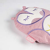Babyjem Cherry Seeds Filled Velvet Colic Owl Pillow - Rose