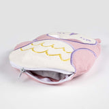 Babyjem Cherry Seeds Filled Velvet Colic Owl Pillow - Rose