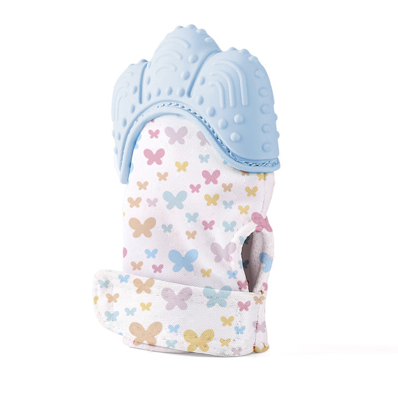 Babyjem Baby Tooth Scarifying Gloves Butterfly - Blue - Laadlee
