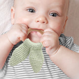 Babyjem Amigurumi Wooden Ring Teether - Green - Laadlee