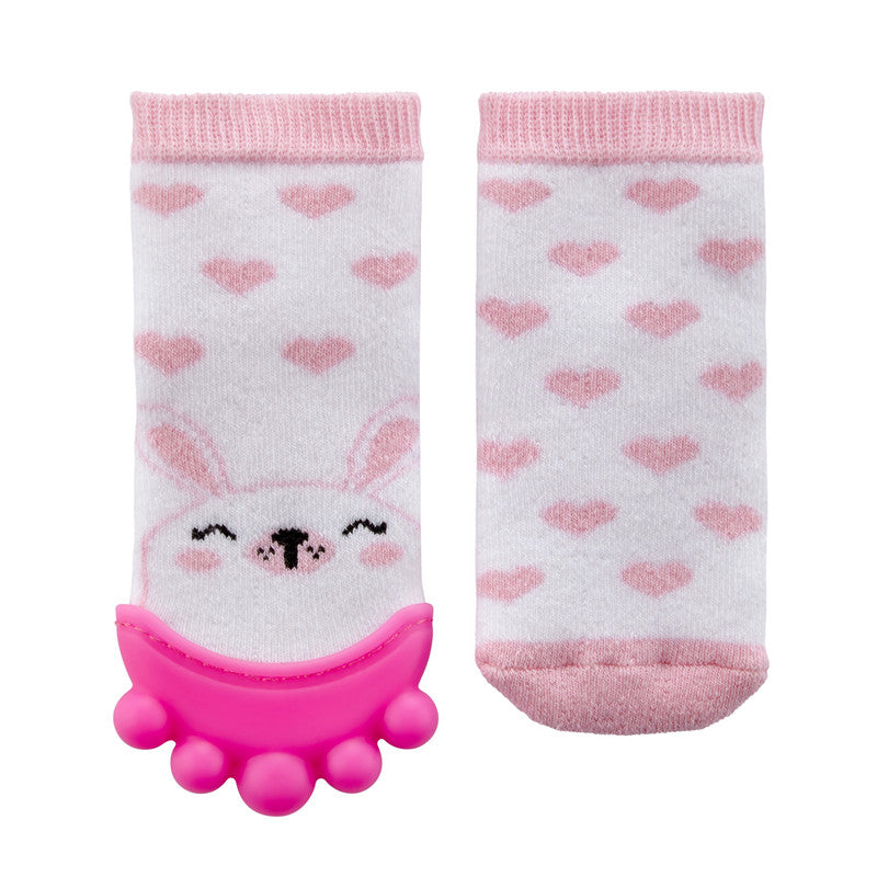 Babyjem Sock Teether - Pink - Laadlee